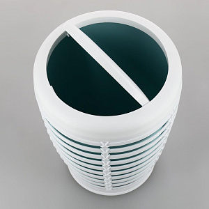 Урна с крышкой PALM бирюзовый пластик PRIMANOVA M-E21-01-02 000000000001201698