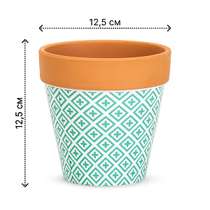 Кашпо 12,5х12,5см 0,7л Антик III керамика 000000000001225852