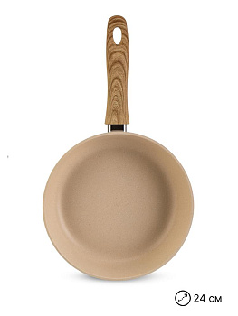 Сковорода 24см CASTA Cream Marble глубокая антипригарное покрытие бакелитовая ручка бежевый жемчуг литой алюминий 000000000001229150