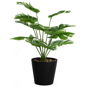 Цветок искусственный растение Монстера 45см в горшке 000000000001218510