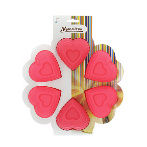 Форма для выпечки Сердце Marmiton, розовый, силикон 000000000001125384