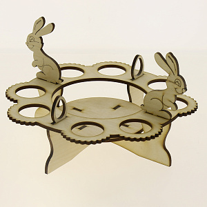 Подставка для яиц Зайки, 20х10 см 000000000001171407