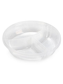 Контейнер пищевой 650мл круглый с отделениями в ассортименте пластик 000000000001228397