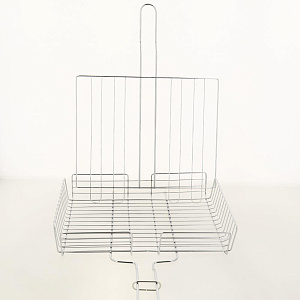 Решетка для гриля 55(+4)х31х24х5,5см Grill&Chill глубокая с деревянной ручкой толщины проволоки 3,6х2,4х1,4мм Вес +/-420гр 1-24L 000000000001204151