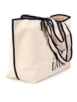 Сумка 34х59х19см DE'NASTIA Art Living темно-синяя ручка хлопок 000000000001225554