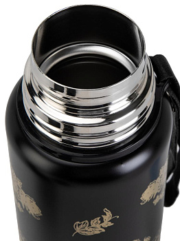 Термос 600мл ST с клапаном +2 кружки черный нержавеющая сталь 000000000001229290