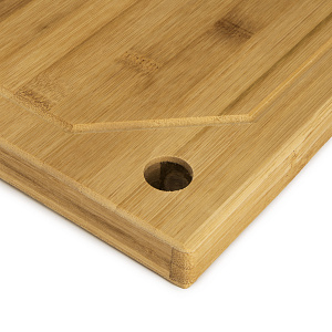 Доска разделочная 26х36х1,8см ±1см LUCKY со стоком для жидкости бамбук 000000000001221165