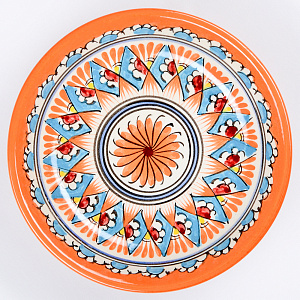 Блюдо (ляган) 20см RISHTON KULOLCHILIC мехроб глубокий оранжевый керамика 000000000001207888
