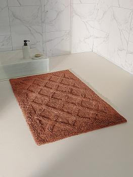 Коврик универсальный 60x100см DE'NASTIA Крафт коралловый хлопок 000000000001220587