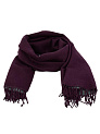 Палантин 70х180см однотон двусторонний темно-фиолетовый полиэстер 000000000001229228