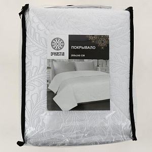 Покрывало DeN Палермо 200х240 атл/мат белый круги U000221 000000000001203049