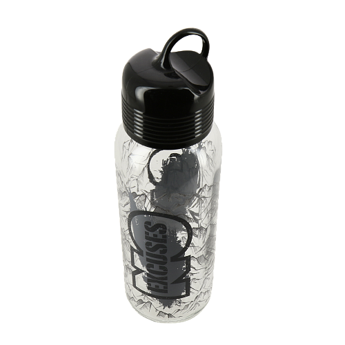 Бутылка 450мл RENGA с декором и крышкой прозрачный стекло 000000000001207941