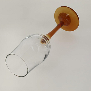 Фужер стекло для шампанского оранжевая ножка 190мл ENJOY PASABAHCE 44160OSL 000000000001199199