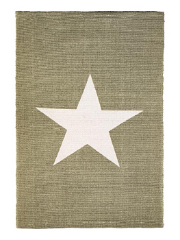 Коврик универсальный 60х90 LUCKY ЗВЕЗДА тканный мята хлопок 000000000001225675