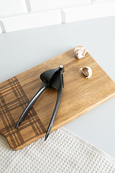 Пресс для чеснока 17,5x3,6x5,2см DE'NASTIA мерцающий черный цинковый сплав 000000000001228991