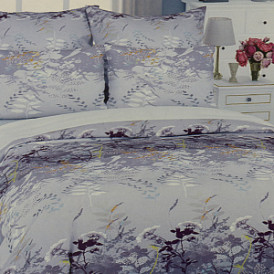 Комплект постельного белья семейный LUCKY Кармела 2наволочки50х70см 2пододеяльника215х145см 1простыня220х240см сиреневый бязь 100%хлопок 000000000001206524