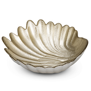 Ваза-конфетница 14см GLASSCOM Ракушка Champagne стекло 000000000001219186