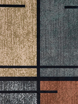 Коврик придверный 40x60см LUCKY Квадраты коричневый/серый полиэстер 000000000001200450