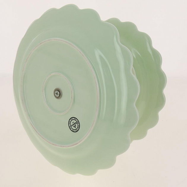 Ваза 2х-ярусная 20х25см ф.круг п/упКружево светло-зеленоеLS-009G 000000000001180967