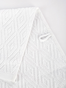 Полотенце махровое 30х60см СОФТИ Ромб белый хлопок 100% 000000000001214680