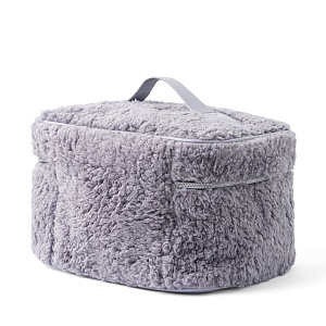Косметичка 25x17x16см LUCKY Уютная с шерпой серый полиэстер 000000000001216882