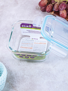 Контейнер 520мл ELEY квадратный стекло 000000000001186805