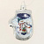 Новогоднее подвесное украшение Снеговик и Мишка из стекла 2х9х6,5см 81820 000000000001201791