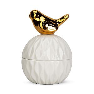 Шкатулка 12х8,3см белая керамика 000000000001220799