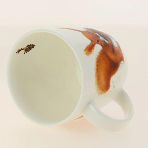 Кружка костяной фарфо 380 мл,  Наглая рыжая морда Белка в подарочной коробке,КРС-767 000000000001193674