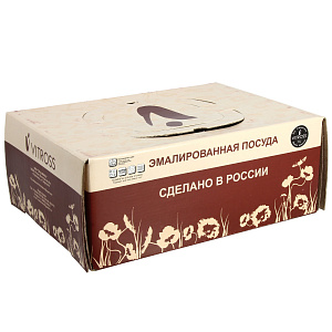 Кастрюля 1,5л VITROSS Fruits сферическая форма эмалированная сталь 000000000001006830