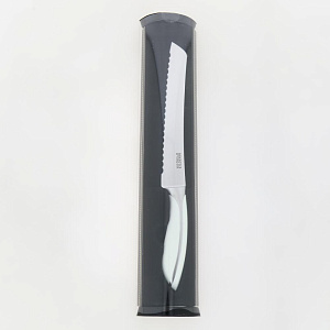 Нож хлебный клинок 197мм DE'NASTIA белая ручка нержавеющая сталь ABS пластик 000000000001210804