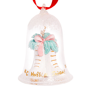 Новогоднее подвесное украшение Коньки из стекла и полирезины / 5x5x7,5 см арт.78354 000000000001191396