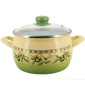 Кастрюля 3л глубокая стеклянная крышка 170615 000000000001156446