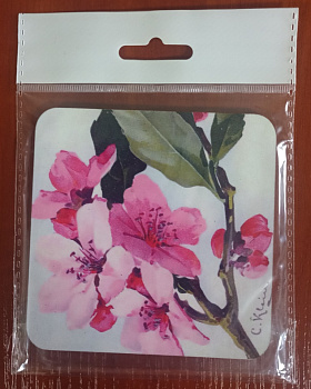 Набор пробковых подставок - 2 шт. 9,5см*9,5см, состав:  пробка на стрип-ленте 000000000001182615