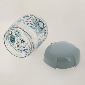 Банка 425мл RENGA Узор с пластиковой крышкой стекло 000000000001203277