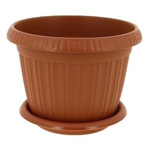Горшок для цветов Таити D 200 mm с подставкой №4 терракотовый 2,6л ING41020FТР 000000000001194538