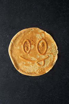 Сковорода блинная 22см НЕВА МЕТАЛЛ ПОСУДА Веселая литой алюминий 000000000001097163