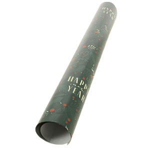 Бумага упаковочная глянцевая 70х100см Ветви с ягодами 000000000001208814