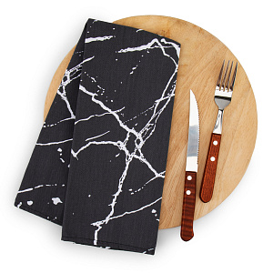 Полотенце кухонное 35х60см LUCKY Мрамор графит хлопок 100% 000000000001218604