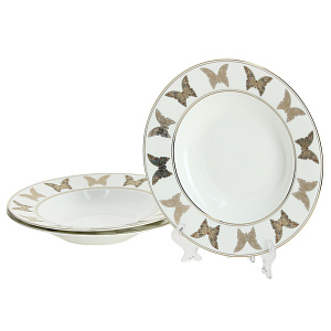 Набор суповых тарелок Butterfly Valentin Yudashkin, 23 см, фарфор, 3 шт. 000000000001164177