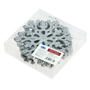 Набор декоративных украшений СнежинкаПосуда Центр, 11 см, 6 шт. 000000000001161802