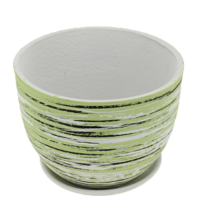 Горшок для цветов декоративный керамический Техно зеленое яблоко №3 2 л ГК 31 000000000001202937