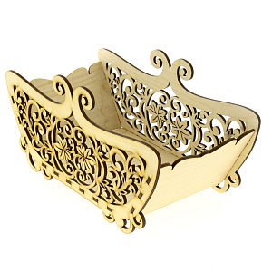 Корзина резная дерево ХВ, 30х14.7х15 см 000000000001157090