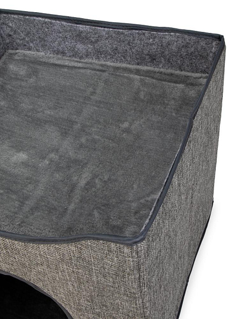 Домик с лежанкой и когтеточкой для животных 40х40х37см полиэстер 000000000001229104