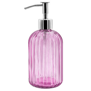 Диспенсер для жидкого мыла 400мл 19х7,7см прозрачный в ассортименте стекло 000000000001214619