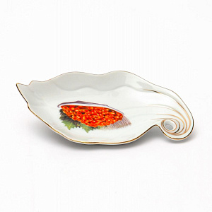 Икорница 18,5х10,3х2,1смGUTERWAHL Party Time Красная икра фарфор 000000000001197799