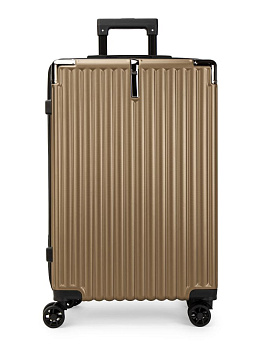 Чемодан на колесах M (42х26х65см) грани золото PC 000000000001226577