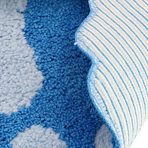 Коврик для ванной Лапки Microfiber голубой, 40х60 см 000000000001176918