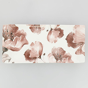 Блюдо сервировочное 29,5х14см LUCKY Маки прямоугольное (малое) керамика 000000000001208733