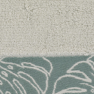 Полотенце 70х130см DE'NASTIA ТРОПИКИ (новые) молочный/зелёный хлопок 000000000001208575